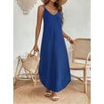 thumbnail image 4 of Zeagoo Summer Dresses for Women Casual Spaghetti Strap V Neck Sleeveless Dresses with Pocket, 4 of 4