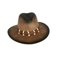 thumbnail image 1 of Kenny K  Distressed Faux Leather Western Hat with Faux Animal Teeth (Men's), 1 of 3