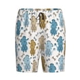 thumbnail image 4 of Wukai Cartoon Poodle Dog Men’s Short Pajama Pants With Pockets Soft Sleep Pj Shorts for Men-Large, 4 of 6
