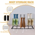 thumbnail image 6 of Boot Rack Free Standing Boot Rack Organizer Metal Boot Storage Rack Removable Tall Boot Storage Rack Multifunctional Boot Holder Organizer Practical Boot Shoe Rack for 6 Pairs Shoes, 6 of 10