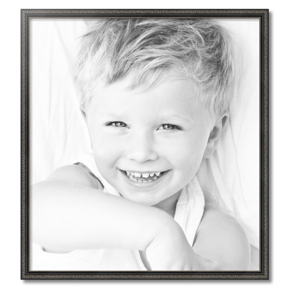 ArtToFrames 31" x 34" Antique Black Picture Frame, 31x34 inch Black Wood Poster Frame (WOM-5106)