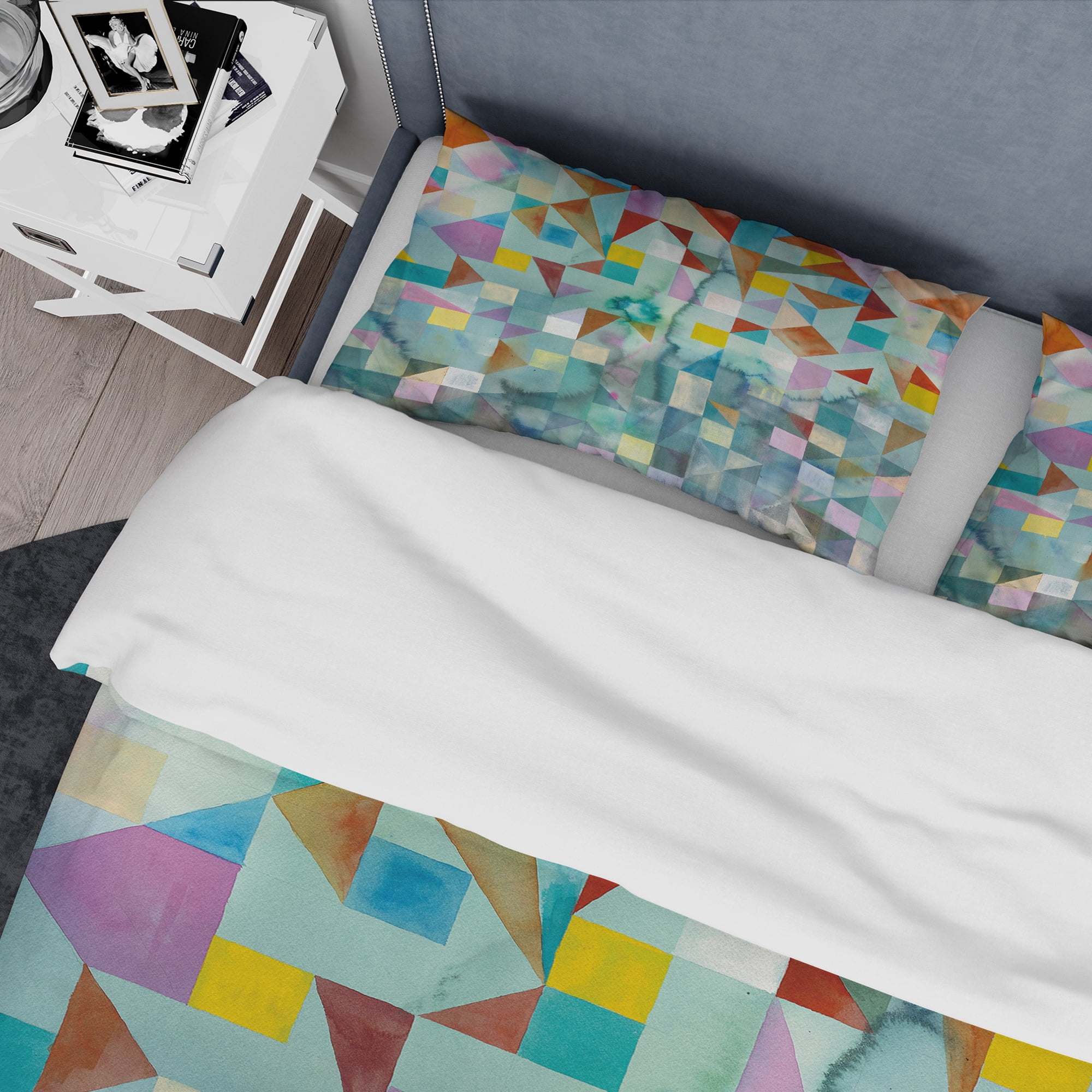 Designart 'Modern Patchwork' Geometric Duvet Cover Set