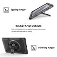 thumbnail image 2 of Shockproof Case for Samsung Galaxy Tab A8 10.5" SM-X200 X205 X207, Military Grade Protection Rotating Stand Hand Strap Shoulder Strap Kids Friendly Bumper Rugged Case for Galaxy Tab A8 10.5",Black, 2 of 8
