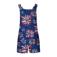 thumbnail image 3 of Nuoqisi Short Rompers for Women Summer Sleeveless Jumpsuit Loose Spaghetti Strap Overalls with Pockets, 3 of 6