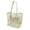 Beige, variant on Beach Bag Mesh One Shoulder Tote Bag Women's Hand Wash Swimming Clothes Storage Bag Large And Small Hole With Zipper(One Size,Khaki)