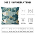 thumbnail image 5 of COMIO  Throw Pillow Cover Decorative Square Cushion Cases for Home Sofa Bed and Chair (Blue Fish), 5 of 5