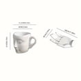 thumbnail image 2 of Ceramic Coffee Mug with Plate and Spoon Set, Unique Artistic Design, Elegant Coffee Cup Set for Home and Kitchen, Functional Kitchenware for Tea and Coffee Lovers, 2 of 2