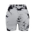 thumbnail image 4 of Kelon Yoga Shorts, Tie Dye Ribbed Workout Shorts for Women Seamless Gym Athletic Yoga High Waist Outerwear Shorts, L, 4 of 4