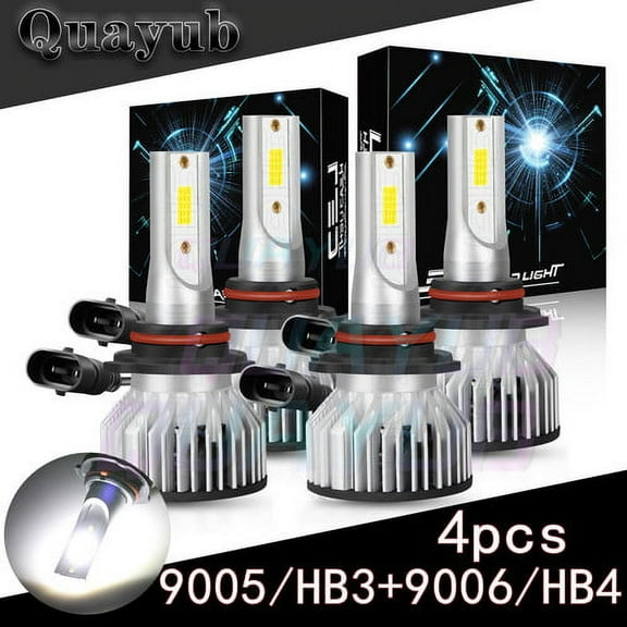 4PC LED Headlight Bulbs High & Low Beam Combo Kit 6000K For 1999-2003 Lexus RX300