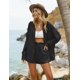 thumbnail image 4 of Ekouaer Women 2 Piece Sets Lounge Sets Summer Outfits Button Down Shirts and Casual Shorts with Pockets, 4 of 5
