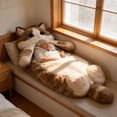 thumbnail image 7 of Plush Cat Sleeping Bag (68.9"x31.5"), Cozy Warm Envelope Style Cat Shaped Sleep Sack, Adult Size Feline-Themed Blanket for Camping, Lounging & Sleepovers, Ideal Gift for Cat Lovers, 7 of 7