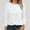 White, variant on SNKSDGM Women's Plus Casual Easter Shirt Womens Short Sleeve Tops Dressy Women's Fashion Casual Solid Color Top 3/4 Long Sleeve Casual Loose Crew Neck T Shirt Shirt Top Summer Tops for Women 2025