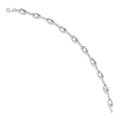 thumbnail image 2 of Real 14kt White Gold Fancy Link Chain Bracelet; 7.5 inch; Lobster (Fancy) Clasp; for Adults and Teens; for Women and Men, 2 of 3