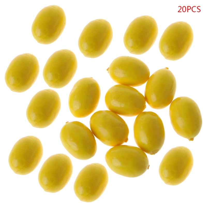 YEUHTLL 20pcs Lifelike Simulation Artificial Lemon Fake Fruit Disply Home Party Decor