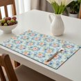 thumbnail image 6 of Placemat, Pioneer Flower Floral Print Pattern Place Mats Table Mat Set Of 2, PVC Washable Placemats for Party Kitchen Dining Decoration, 18x12 Inch, Fade Resistant, 6 of 6
