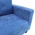 thumbnail image 2 of Blue Sectional Sofa, Linen Sectional Sofa, L Shape Sofa and Lounge Sofa for Living Room Furniture Set, 2 of 5