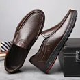 thumbnail image 6 of Mens Casual Leather Shoes Business Slip-on Shoes Comfort Fashion Driving Shoes for Male, 6 of 7
