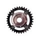 thumbnail image 1 of Greeniant Juego de bielas para bicicleta 104BCD, bielas redondas resistentes, pieza para deportes al aire libre Ciclismo Negro 34T Greeniant OD020864-02, 1 of 6