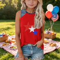 thumbnail image 3 of Grblisyd 4th of July Tank Tops for Girls American Flag T-Shirt Kids Independence Day Shirts Crew Neck Patriotic Sleeveless Top Tees 1-13T, 3 of 6