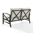 thumbnail image 5 of Crosley Furniture Kaplan Metal Patio Loveseat in Oil Bronze and Oatmeal, 5 of 10