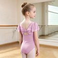 thumbnail image 4 of RFQWOVSR Girls' Flutter Sleeve Ballet Leotard for Dance Practice, 4 of 5