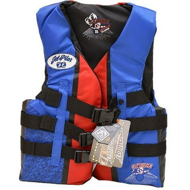 Jet Pilot Boat Life Jacket Vest JP15214-XS-BLUE | Red Blue 3 Buckle XS