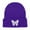 Dark Purple, variant on Fgnfyis Women's Embroidered Animal Knitted Hat Bomber Hats Dark Purple