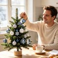 thumbnail image 3 of PiGOGI Christmas Ball Ornaments Set Shatterproof Hanging Baubles Plastic Decorations for Xmas Tree Party Indoor Holiday Festive Scene Layout, 3 of 9