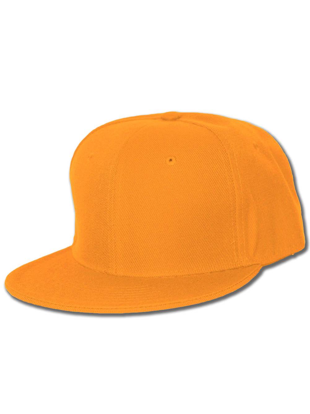 Plain Fitted Flat Bill Hat, (Solid and 