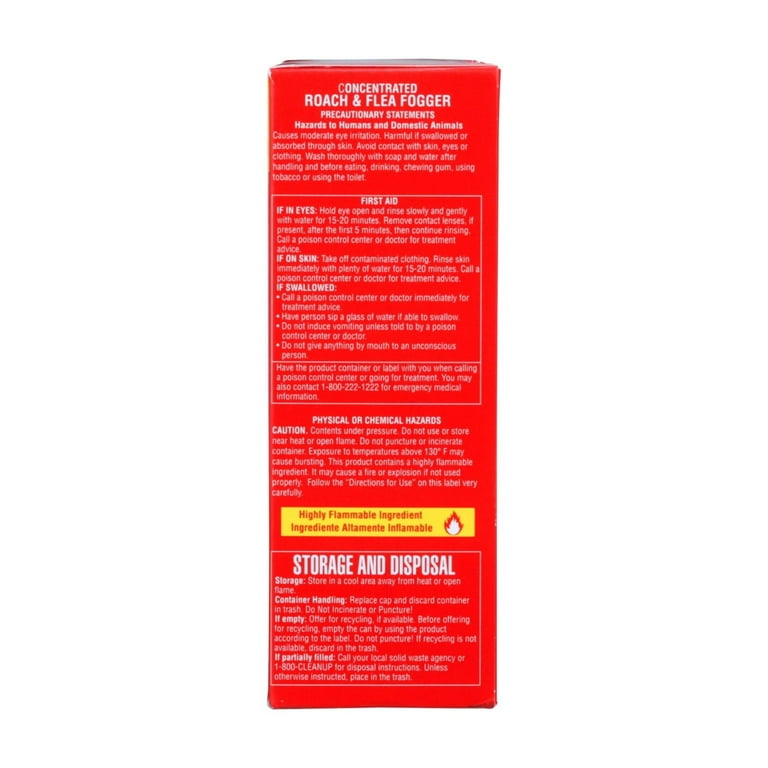 Bengal Concentrated Roach and Flea Fogger, Odorless Mess-Free Dry Fog, 4 Count, 2.7 oz Aerosol Cans