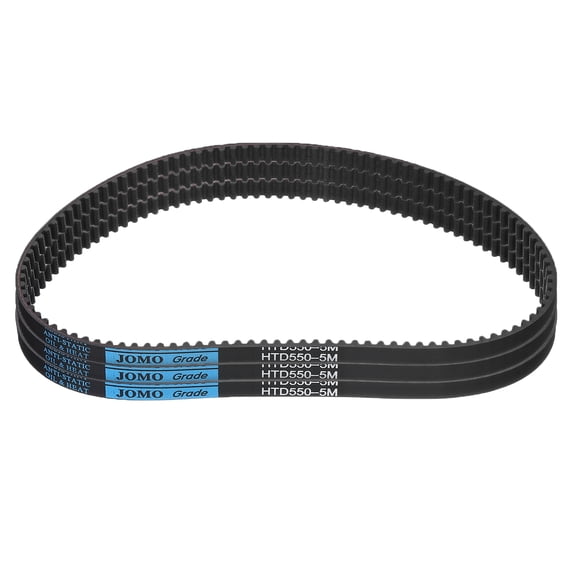 3 Packs HTD-5M Rubber Timing Belt 110 Teeth, 550mm Pitch Length x 9mm Width x 3.6mm Height, Pulley Timing Belt