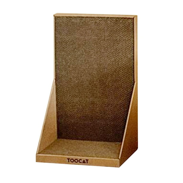 Rascador Vertical para gatos, rascador de cartón para gatos, salón para gatos, rascador para gatos en forma de L de 20 pulgadas, relajante marrón