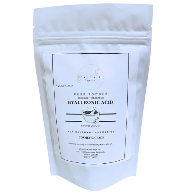 Poudre d'Acide Hyaluronique Pur Hyaluronate de Sodium pour Peau Pulpeuse et Hydratation