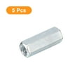 thumbnail image 3 of Unique Bargains 5pcs M6x10x25mm Coupling Nuts Galvanized Carbon Steel Hex Threaded Rod Coupler Motherboard, (New) 5 Count, 3 of 4