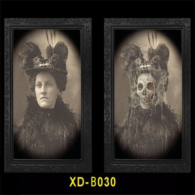 Cqxid Hangs Under $10 Horror Picture Frame Lenticular 3D Changing Face Scary Portraits Haunted Spooky