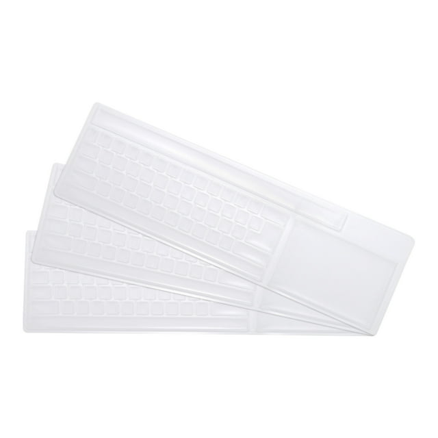 Unique Bargains Pc Keyboard Cover Skin Silicone Desktop Keyboard Skin 17.3'x5.3' Clear 3Pcs