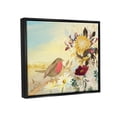thumbnail image 3 of Stupell Industries Mixed Floral Bird Arrangement Painting Jet Black Floating Framed Canvas Print Wall Art, Design by Robin Maria, 3 of 6