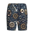thumbnail image 5 of Gaeub Nautical Printed Men's Short Pajama Pants, Lightweight Lounge & Sleep Bottoms Keep You Cool - Small, 5 of 9