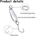 thumbnail image 4 of 30pcs 3Sizes Teardrop Stainless Steel Fishing Gear Fishing Lures Hooks Sinking Metal Spoons Micro Jigging Bait with Treble Hook for Trout Pike Bass Walleye Fishing Supplies, 4 of 8