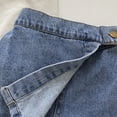 thumbnail image 2 of Jean Shorts for Girls Elastic High Waisted Front Split Trendy Summer Skirt Shorts Denim Casual Skorts, Blue 1-2 Years, 2 of 7