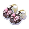 thumbnail image 4 of Gubotare Baby Girl Sandals Baby Boy Girl Closed Toe Summer Sandals Lightweight Shoes Non-Slip First Walking Sneakers Size 4 (Coffee, 4), 4 of 5