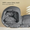 thumbnail image 6 of Teler Goose Down Comforter Queen Size, Extra Fluffy White Duvet Insert, Ultra-Soft, Breathable , All Season Hotel Luxury Bedding Comforters, 4 Corner & Center Loops , Dark Gray, 6 of 8
