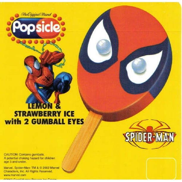 Popsicle Spiderman Bar 4 Oz Walmart Com Walmart Com