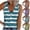 Blue, variant on CHUMUD Womens Trendy Tank Top Sleeveless V Neck Snap Slim Fit Ribbed Knit Striped Summer Top Going Out Work