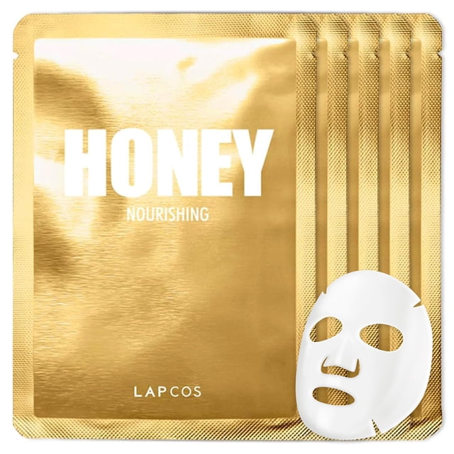 Mascarilla LAPCOS Honey con ácido hialurónico, paquete de 5
