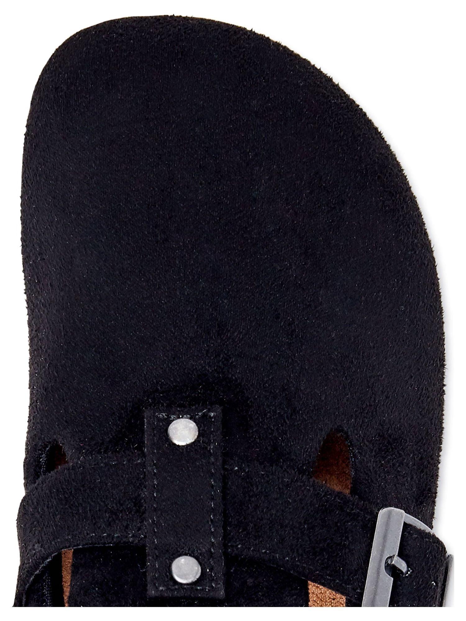 Time and Tru Women's Buckled Microfiber Clogs