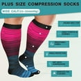 thumbnail image 2 of LNGOOR 3 Paires Bas de Compression Grande Taille pour Femmes Hommes Mollet Grand 20-30 mmHg Très Grand pour Soutien de la Circulation Récupération TTG, 2 of 6