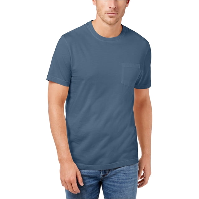 Camiseta básica Club Room SS para hombre, azul, pequeña