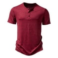 thumbnail image 2 of WAENQINLA Men's Casual Henley Shirts Slim Fit Short Sleeve T-Shirt Comfortable Solid Color Tees with 3 Button Soft Basic Tops, 2 of 7