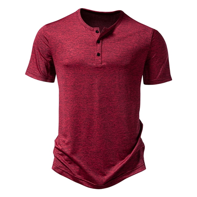 Birdeem Chemises pour Hommes Hommes Décontracté Uni Mode Chandail Col Rond Manches Courtes T-Shirt Blouse
